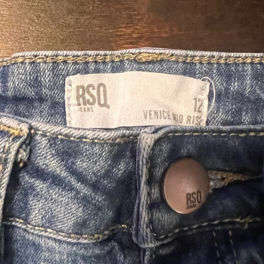 RSQ Jeans Medium Wash Mid-Rise Cutoff Shorts from PacSun in Size 12